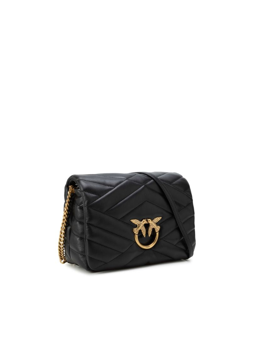 Pinko Love Bag Puff Maxi Quilt Leather Crossbody Bag – Black