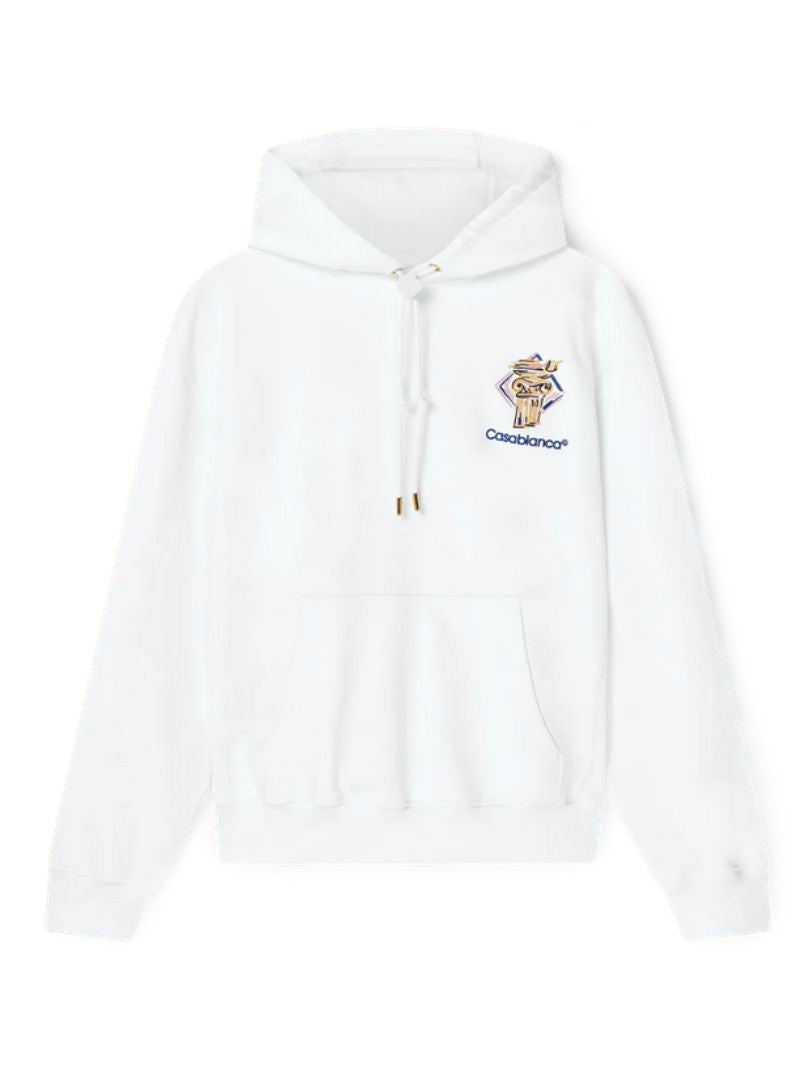 Casablanca Logo Hoodie – White