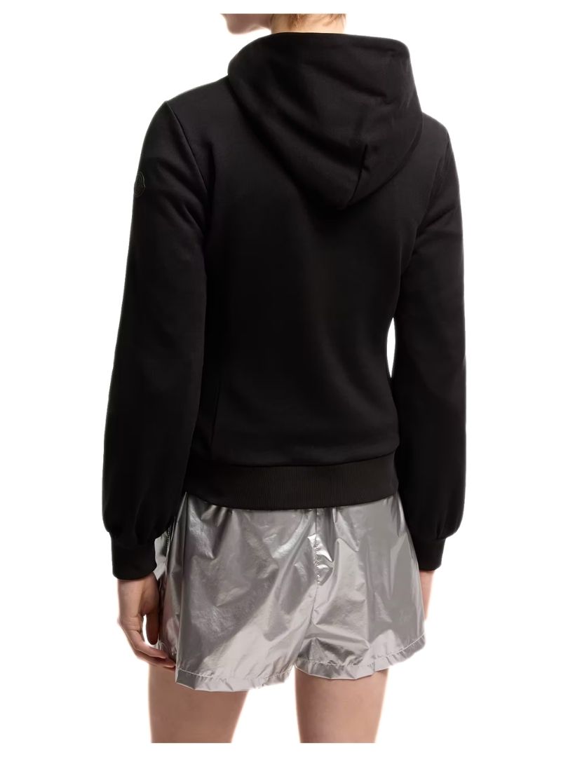 Moncler Quilted Hooded Down Cardigan – Black