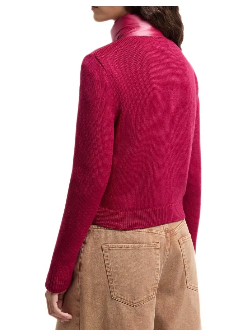 Moncler Padded Knit Cardigan – Fuchsia